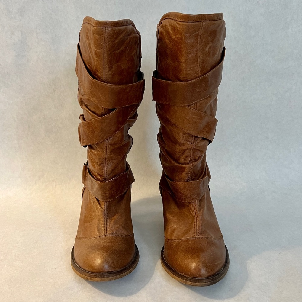 STEVE MADDEN Brown Leather Avensis Boots - Sz 7 - Picture 2 of 11